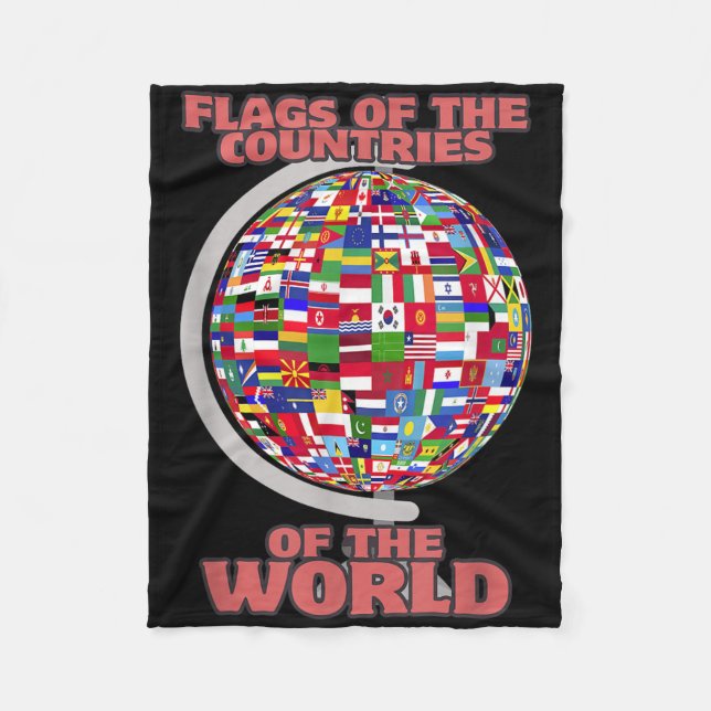 Couverture Polaire Drapeaux Des Pays Du Monde International (Devant)