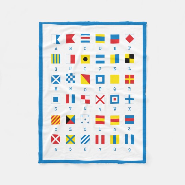 Couverture Polaire Drapeaux nautiques Signaux maritimes Baby Boy (Devant)