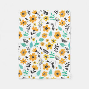 Couverture Polaire Drawn Floral