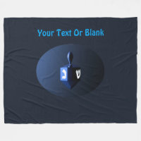 Dreidel bleu métallique