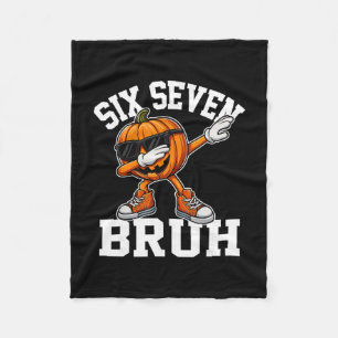 Couverture Polaire Drôle 67 Bruh Halloween Six Sept Mème Brainrot Pu