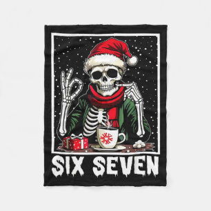 Couverture Polaire Drôle 67 Meme Squelette 67 Noël Fête Femmes