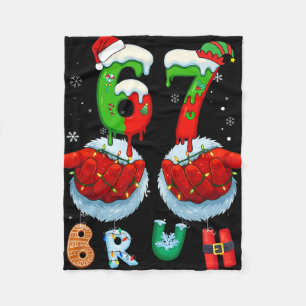 Couverture Polaire Drôle Bruh Six Sept 67 Mème 6 7 Noël Santa H