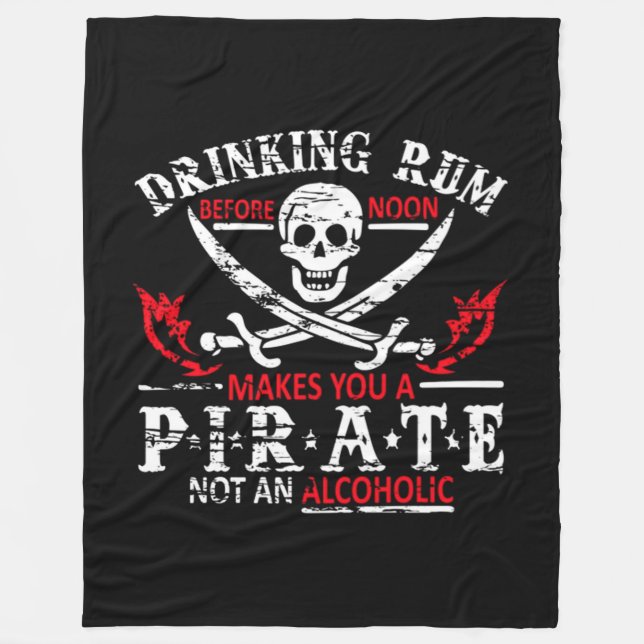 Couverture Polaire Drôle cadeau de pirate (Devant)