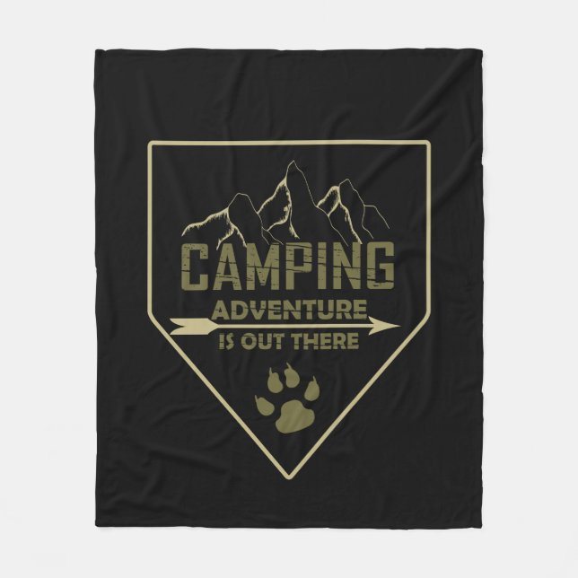 Couverture Polaire Drôle camper de camping dit pour les campeurs (Devant)