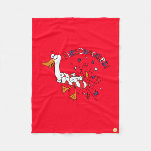 Couverture Polaire Drôle Canard 4 juillet Enfants mignonne