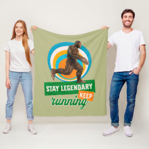 Couverture Polaire Drôle de motivation de course de Bigfoot