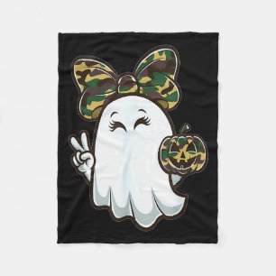 Couverture Polaire Drôle de saison de chasse Hello Halloween Camoufla