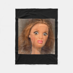 Couverture Polaire Drôle dégoûtant doll face mème