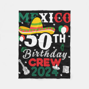 Couverture Polaire Drôle d'équipe d'anniversaire de 50 ans au Mexique