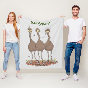 Couverture Polaire Drôle dessin animé du trio australien emu