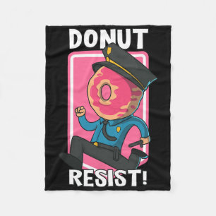Couverture Polaire Drôle Donut résiste à l'arrestation du bureau de p