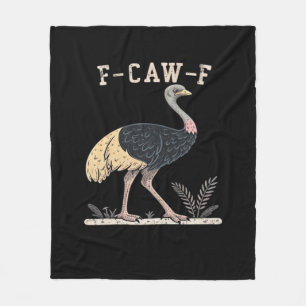 Couverture Polaire Drôle F-Caw-F Autruche F-Caw-F Coq Oiseau Corbeau