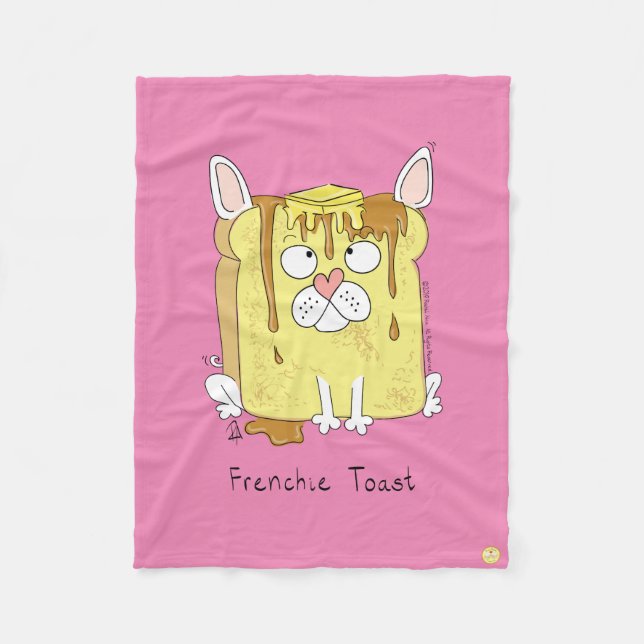 Couverture Polaire Drôle French Bulldog Frenchie mignon Dessin de chi (Devant)