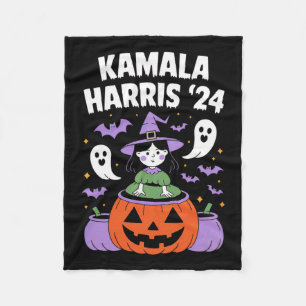 Couverture Polaire Drôle Halloween Kamala Harris Citrouille 2024