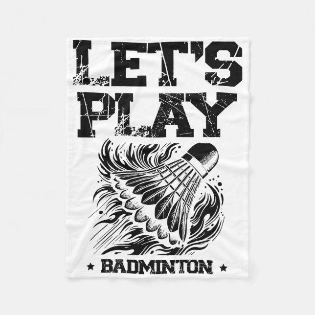 Couverture Polaire Drôle Joueur Badminton Love Shuttle Design 23 (Devant)