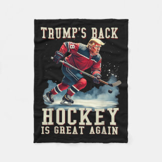 Couverture Polaire Drôle Joueur Trump Cool Vintage de hockey sur glac