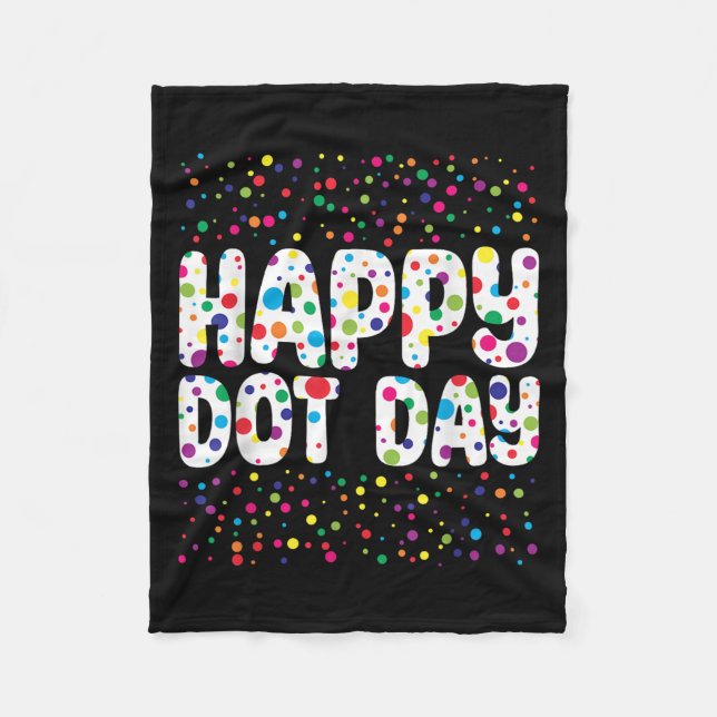 Couverture Polaire Drôle Jour Joyeux Point Polka Dot Art Étudiants En (Devant)