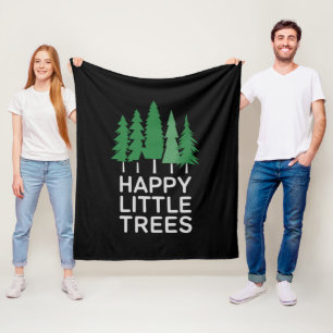 Couverture Polaire Drôle Joyeux Petits Arbres Cadeaux Camping