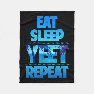 Couverture Polaire Drôle Manger le sommeil Yeet Répéter Vintage