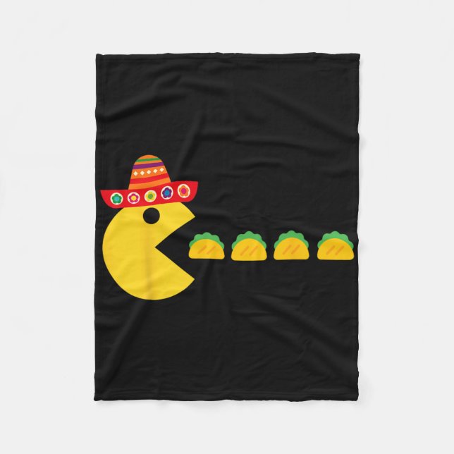 Couverture Polaire Drôle Manger Tacos Fiesta Cinco De Mayo Mexicaine  (Devant)