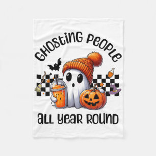 Couverture Polaire Drôle mignon Déplaisant Fantôme Halloween Graphism