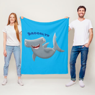 Couverture Polaire Drôle mignon requin marteau dessin animé