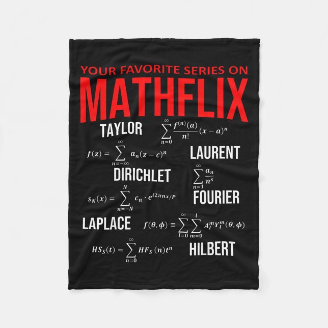 Couverture Polaire Drôle Nerdy Votre série préférée sur Mathflix Math (Devant)