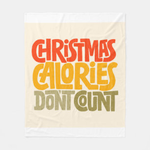 Couverture Polaire Drôle Noël Calories Ne comptez pas le design