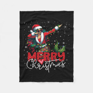 Couverture Polaire Drôle Noël Dabbing Mermaid Santa Claus Joyeux Chri