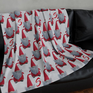 Couverture Polaire Drôle Noël Gnome Motif Fleece Blanket