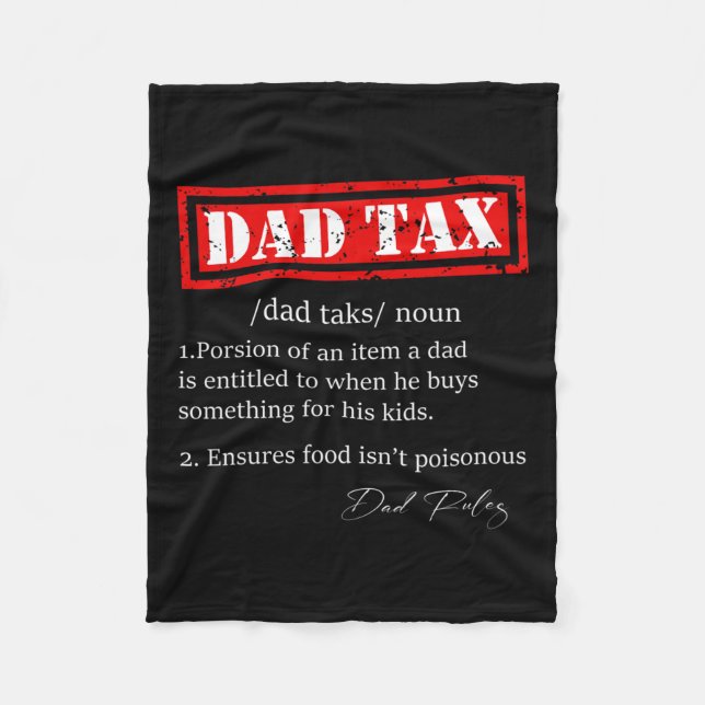 Couverture Polaire Drôle Papa fiscale Définition Sarcastique Fête des (Devant)
