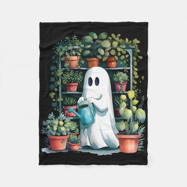 Couverture Polaire Drôle Plantes Fantôme Saison Éffrayante Trick Ou T (Devant)