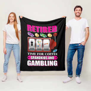 Couverture Polaire drôle retraité Grandma café Grandkids jeu
