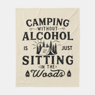 Couverture Polaire Drôle slogan camper camping à boire des paroles