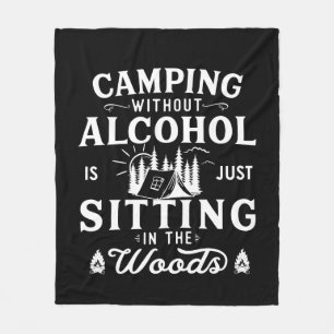 Couverture Polaire Drôle slogan camper camping à boire des paroles
