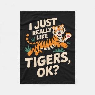 Couverture Polaire Drôle Tigre Art Pour Hommes Femmes Garçons Filles