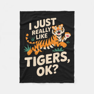 Couverture Polaire Drôle Tigre Art Pour Hommes Femmes Garçons Filles 