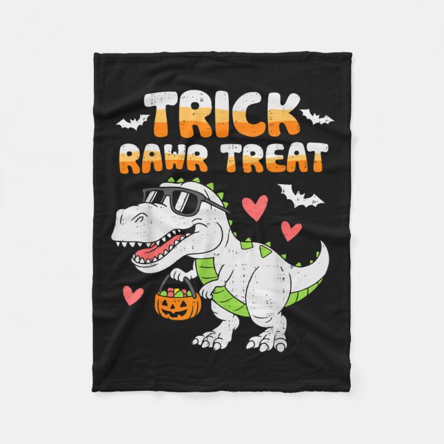 Couverture Polaire Drôle Trick Rawr Traiter Dinosaur T Rex Halloween  (Devant)