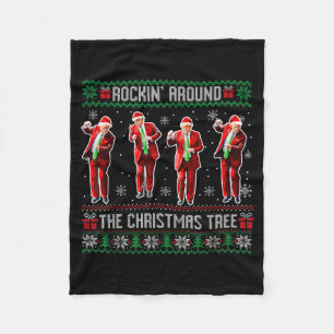 Couverture Polaire Drôle Trump Rockin Around The Christmas Tree Moche