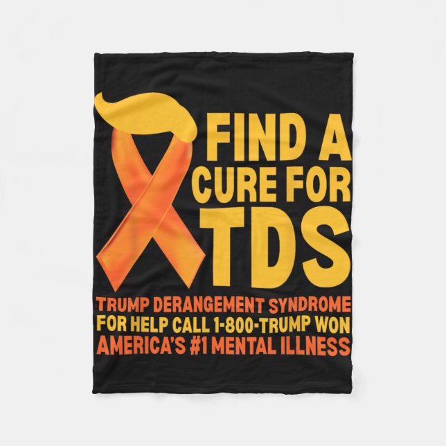 Couverture Polaire Drôle Trump - Syndrome De Dérangation Tds - Sensib (Devant)