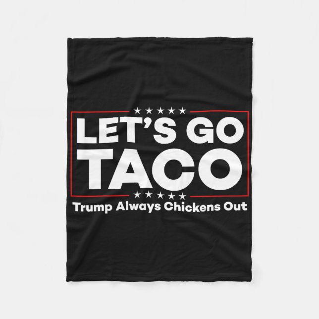 Couverture Polaire Drôle Trump Taco Plaisanter Anti Trump Protest Tee (Devant)