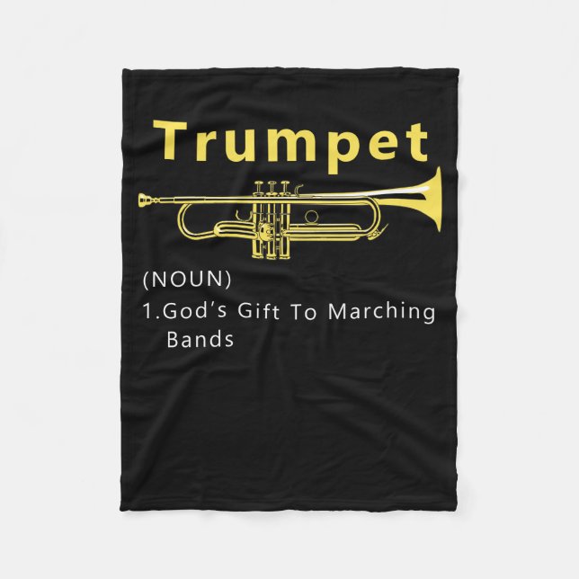 Couverture Polaire Drôle Trumpet Dieux Cadeau À Marching Band (Devant)