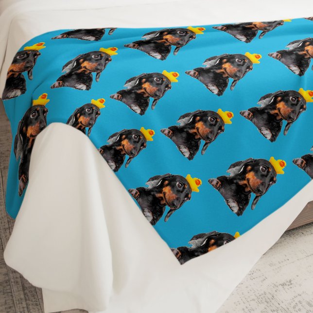 Couverture Polaire Drôle visage de chien personnalisé (Funny Personalized Dog Face Fleece Blanket
)