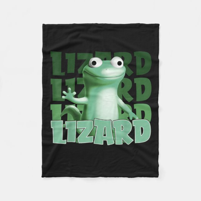 Couverture Polaire Drôle Weirdcore Animal Femmes Hommes Lizard Lizard (Devant)