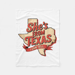 Couverture Polaire du Texas peut dire Rétro Cowgirl Sudiste Femmes