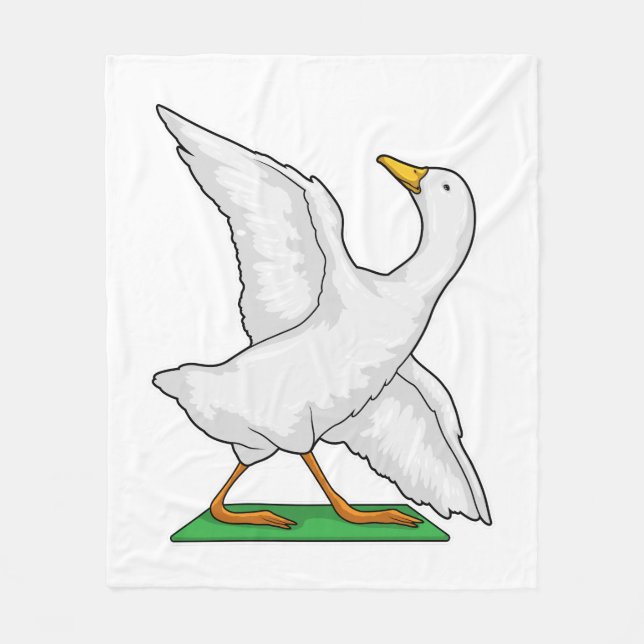 Couverture Polaire Duck Yoga Méditation Fitness (Devant)
