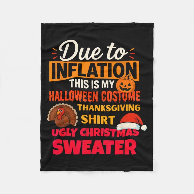 Couverture Polaire Due To Inflation This Is My Halloween Thanksgiving (Devant)