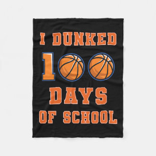 Couverture Polaire Dunked 100 Jours De Basketball Scolaire 100E Jour