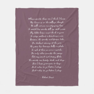 Couverture Polaire Dusty Purple Custom Poem Song Lyric Quote 